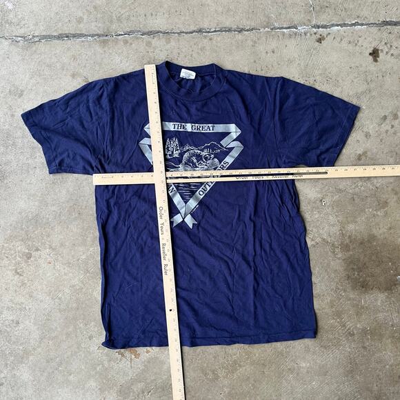 VINTAGE THE GREAT CANADIAN OUTDOORS BLUE SHIRT 90S LRG - Picture 5 of 5